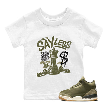 Sneaker Threads – Sneaker Threads To Match Air Jordan 3 Family Affair Shoes – Say Less Kids T-Shirt White 1