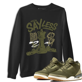 Sneaker Threads – Sneaker Threads To Match Air Jordan 3 Family Affair Shoes – Say Less Tee Black 1