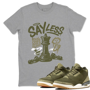 Sneaker Threads – Sneaker Threads To Match Air Jordan 3 Family Affair Shoes – Say Less Tee Heather Grey 1