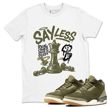 Sneaker Threads – Sneaker Threads To Match Air Jordan 3 Family Affair Shoes – Say Less Tee White 1