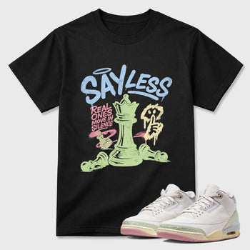 Sneaker match tees – Sneaker Tees To Match Air Jordan 3 Jade Aura Shoes – Say Less Tee Black 1