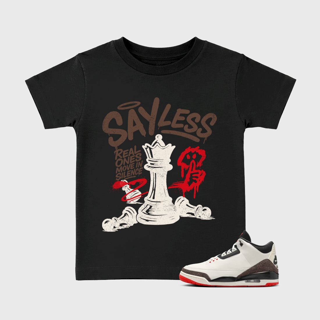Sneaker match tees – Sneaker Tees To Match Air Jordan 3 World's Best Dad Shoes – Say Less Kids T-Shirt Black 1