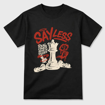 Perfect Sneakerhead Fashion Outfits – Sneaker Tees To Match Air Jordan 4 Brick After Brick Shoes – Say Less Graphic Tee Black 2