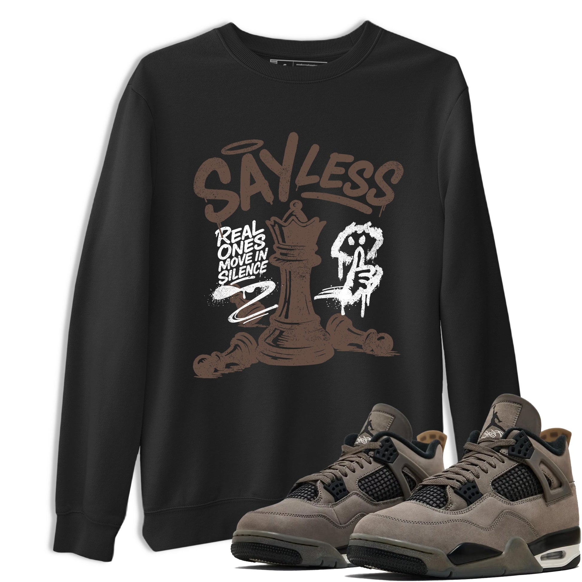 Sneaker match tees – Sneaker Tees To Match Air Jordan 4 Cave Stone Shoes – Say Less Tee Black 1