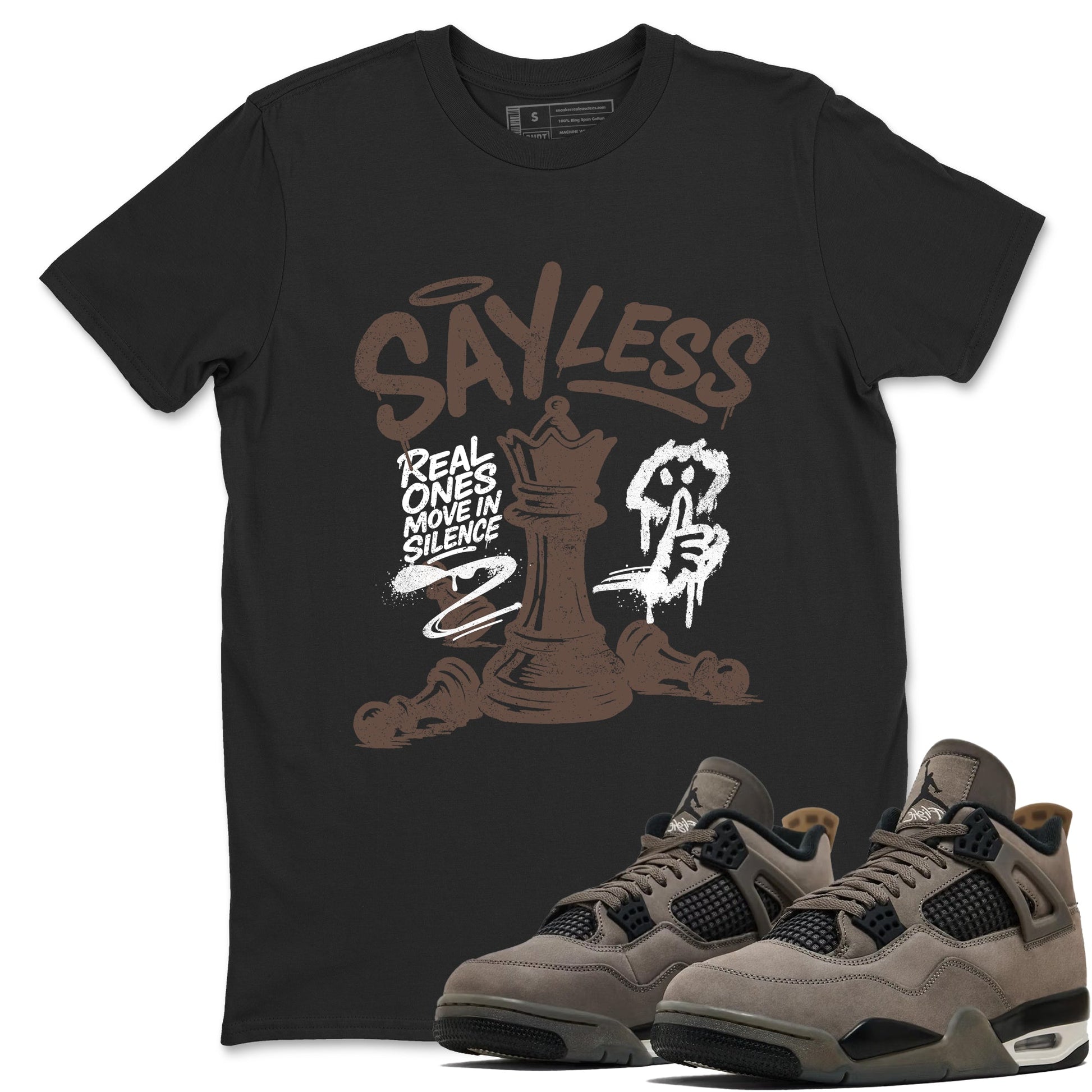 Sneaker match tees – Sneaker Tees To Match Air Jordan 4 Cave Stone Shoes – Say Less Tee Black 1