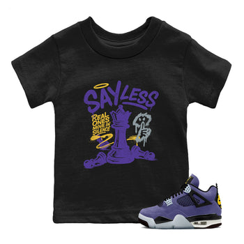 Sneaker match tees – Sneaker Tees To Match Air Jordan 4 Lakeshow Shoes – Say Less Kids T-Shirt Black 1