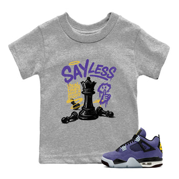Sneaker match tees – Sneaker Tees To Match Air Jordan 4 Lakeshow Shoes – Say Less Kids T-Shirt Heather Grey 1