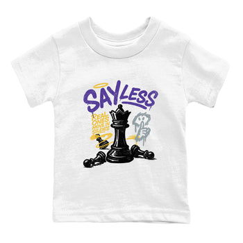 Sneaker match tees – Sneaker Tees To Match Air Jordan 4 Lakeshow Shoes – Say Less Kids T-Shirt White 2
