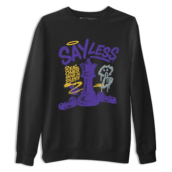 Sneaker match tees – Sneaker Tees To Match Air Jordan 4 Lakeshow Shoes – Say Less Tee Black 1
