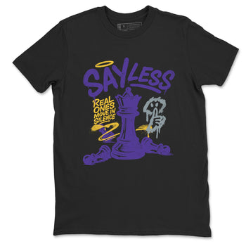 Sneaker match tees – Sneaker Tees To Match Air Jordan 4 Lakeshow Shoes – Say Less Tee Black 2