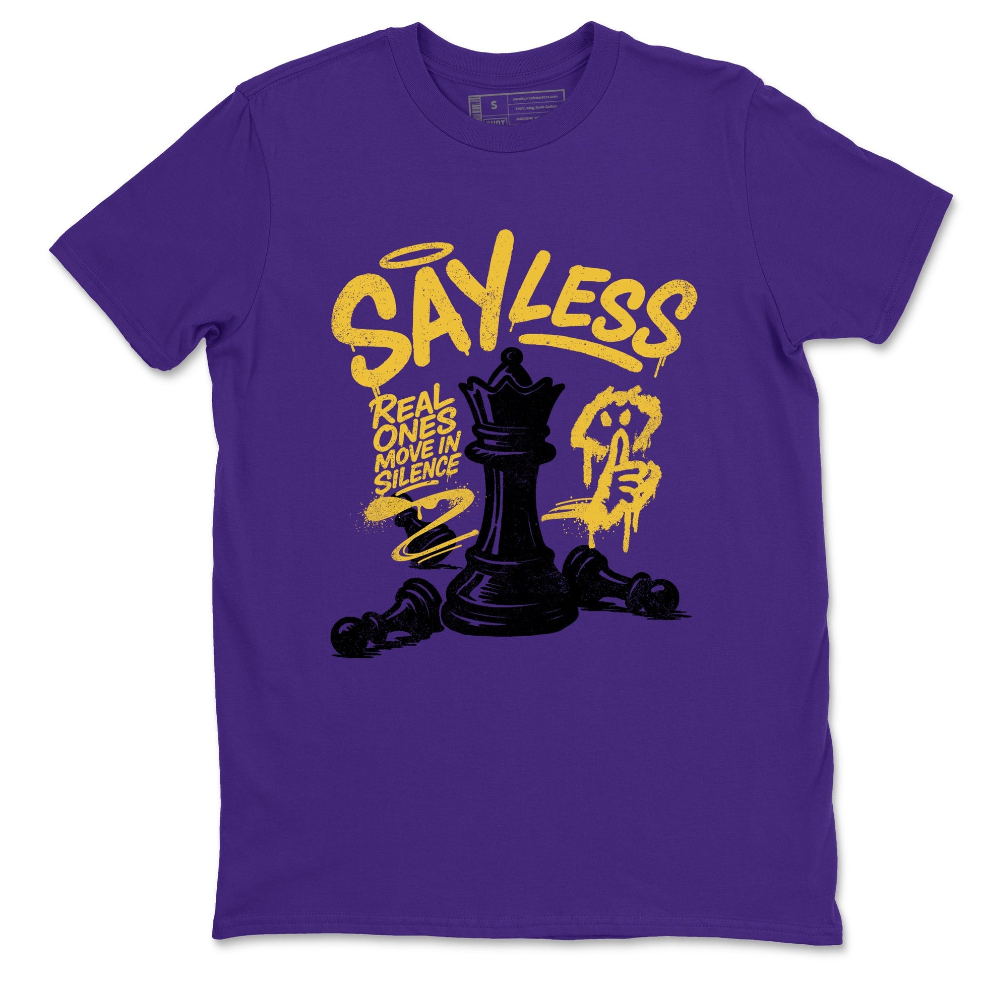Sneaker match tees – Sneaker Tees To Match Air Jordan 4 Lakeshow Shoes – Say Less Tee Purple 1