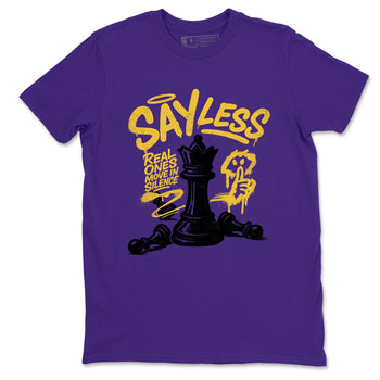 Sneaker match tees – Sneaker Tees To Match Air Jordan 4 Lakeshow Shoes – Say Less Tee Purple 1