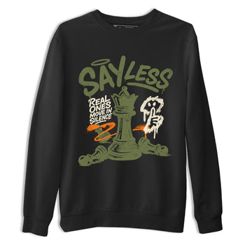 Sneaker match tees – Sneaker Tees To Match Undefeated inspired colorways Air Jordan 4 OG Olive Shoes  – Say Less Tee Black 2