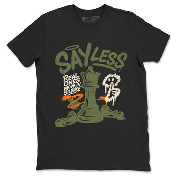 Sneaker match tees – Sneaker Tees To Match Undefeated inspired colorways Air Jordan 4 OG Olive Shoes  – Say Less Tee Black 2