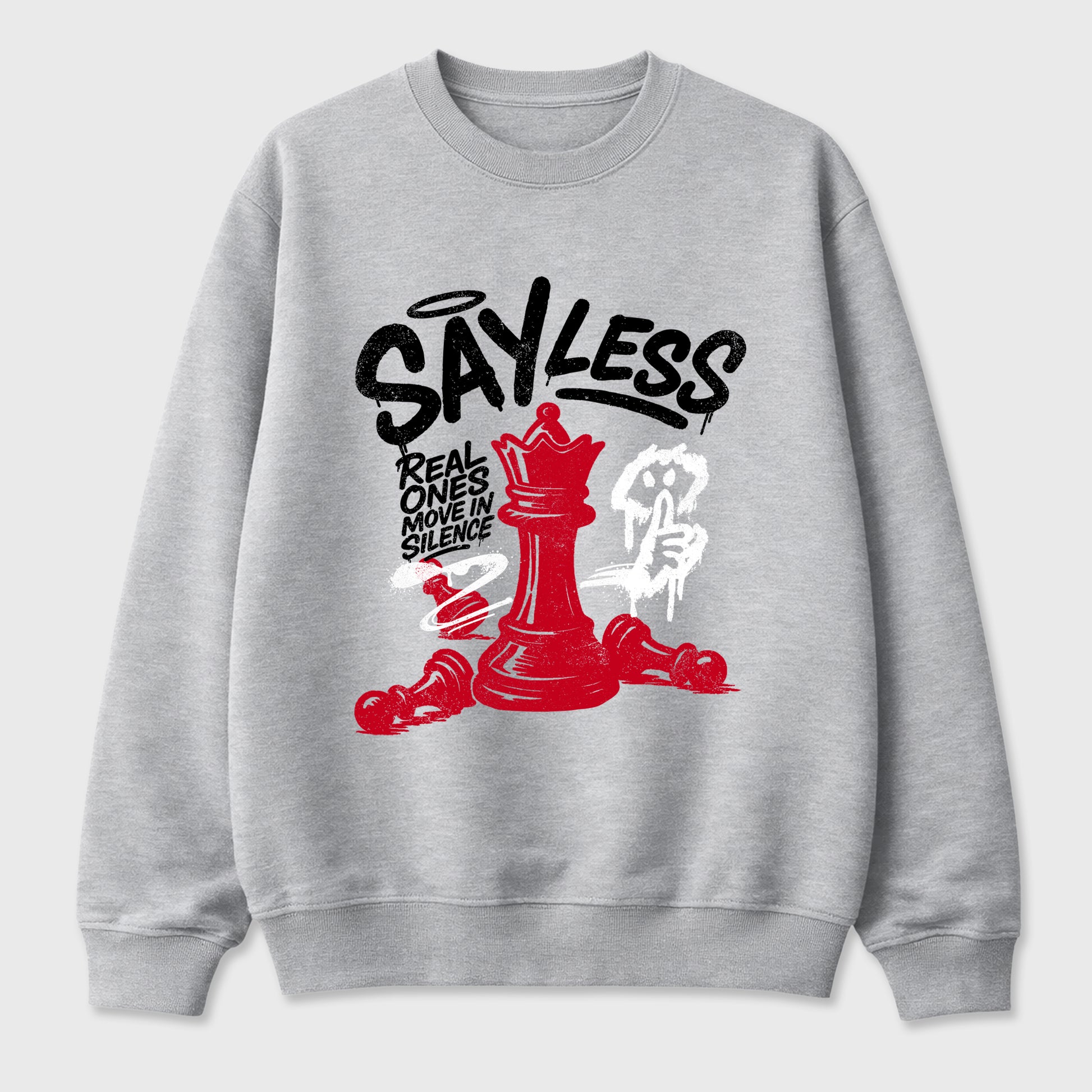 Say Less Graphic T-Shirt sneaker match tee designed for the Air Jordan 4 Toro Bravo, featuring coordinated color options for a perfect streetwear match. Heather Grey 2 shirt.