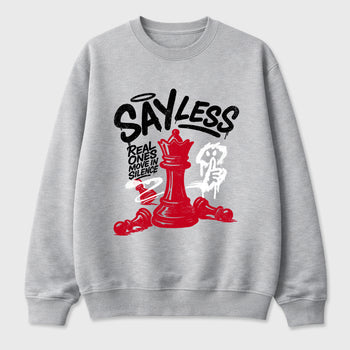 Say Less Graphic T-Shirt sneaker match tee designed for the Air Jordan 4 Toro Bravo, featuring coordinated color options for a perfect streetwear match. Heather Grey 2 shirt.