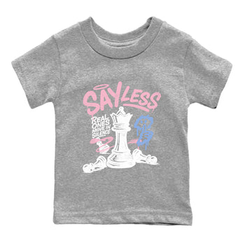 Sneaker match tees – Sneaker Tees To Match Air Jordan 5 Medium Soft Pink Shoes – Say Less Kids T-Shirt Heather Grey 2