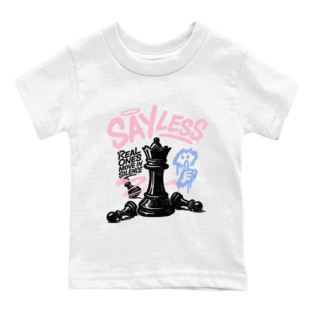 Sneaker match tees – Sneaker Tees To Match Air Jordan 5 Medium Soft Pink Shoes – Say Less Kids T-Shirt White 2