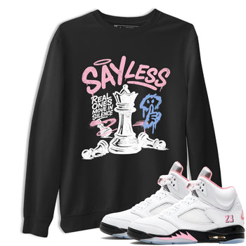 Sneaker match tees – Sneaker Tees To Match Air Jordan 5 Medium Soft Pink Shoes – Say Less Tee Black 1