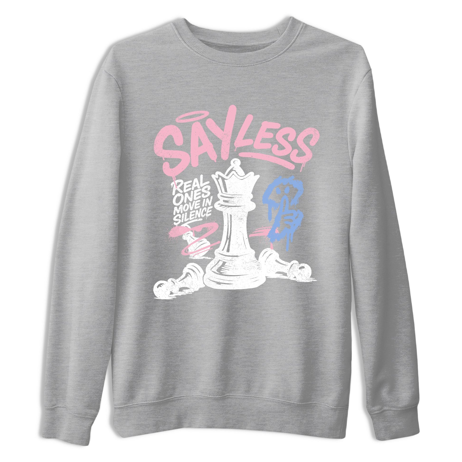 Sneaker match tees – Sneaker Tees To Match Air Jordan 5 Medium Soft Pink Shoes – Say Less Tee Heather Grey 2