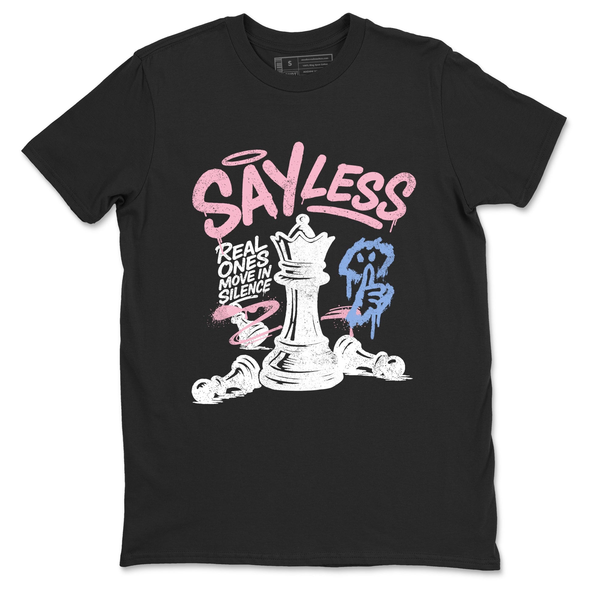 Sneaker match tees – Sneaker Tees To Match Air Jordan 5 Medium Soft Pink Shoes – Say Less Tee Black 2