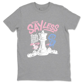 Sneaker match tees – Sneaker Tees To Match Air Jordan 5 Medium Soft Pink Shoes – Say Less Tee Heather Grey 2