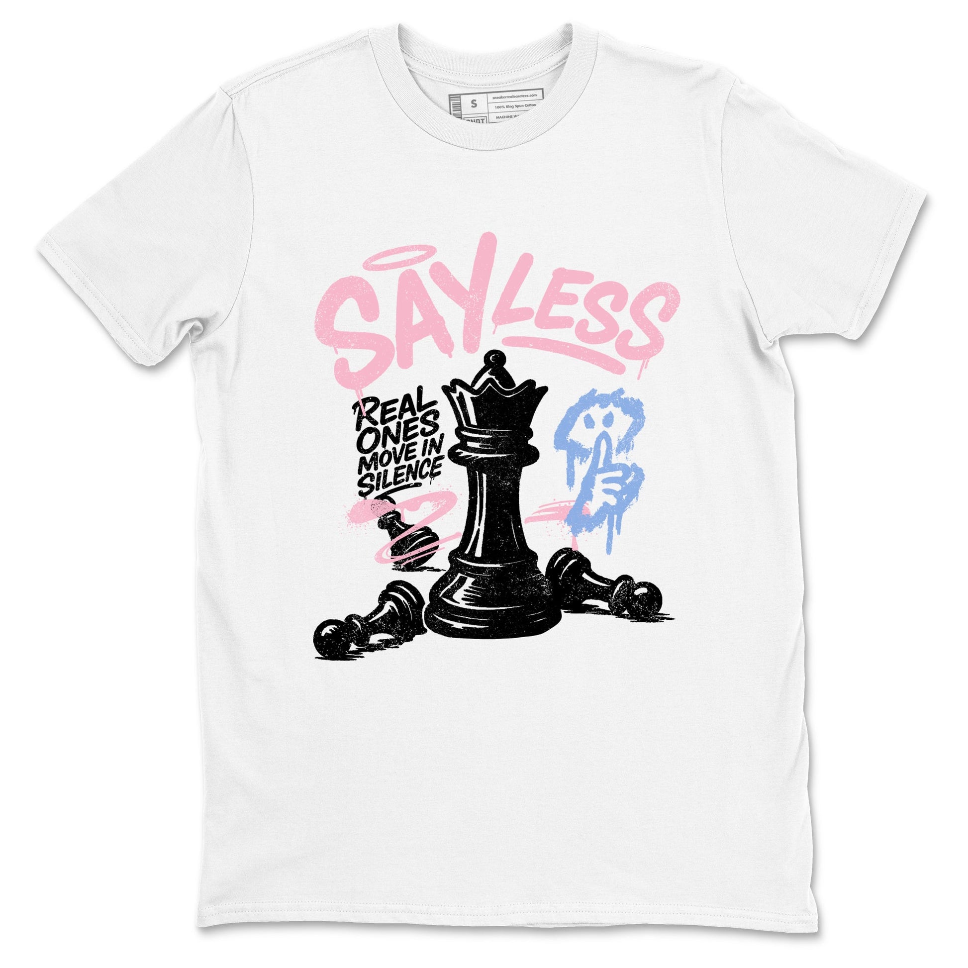 Sneaker match tees – Sneaker Tees To Match Air Jordan 5 Medium Soft Pink Shoes – Say Less Tee White 2