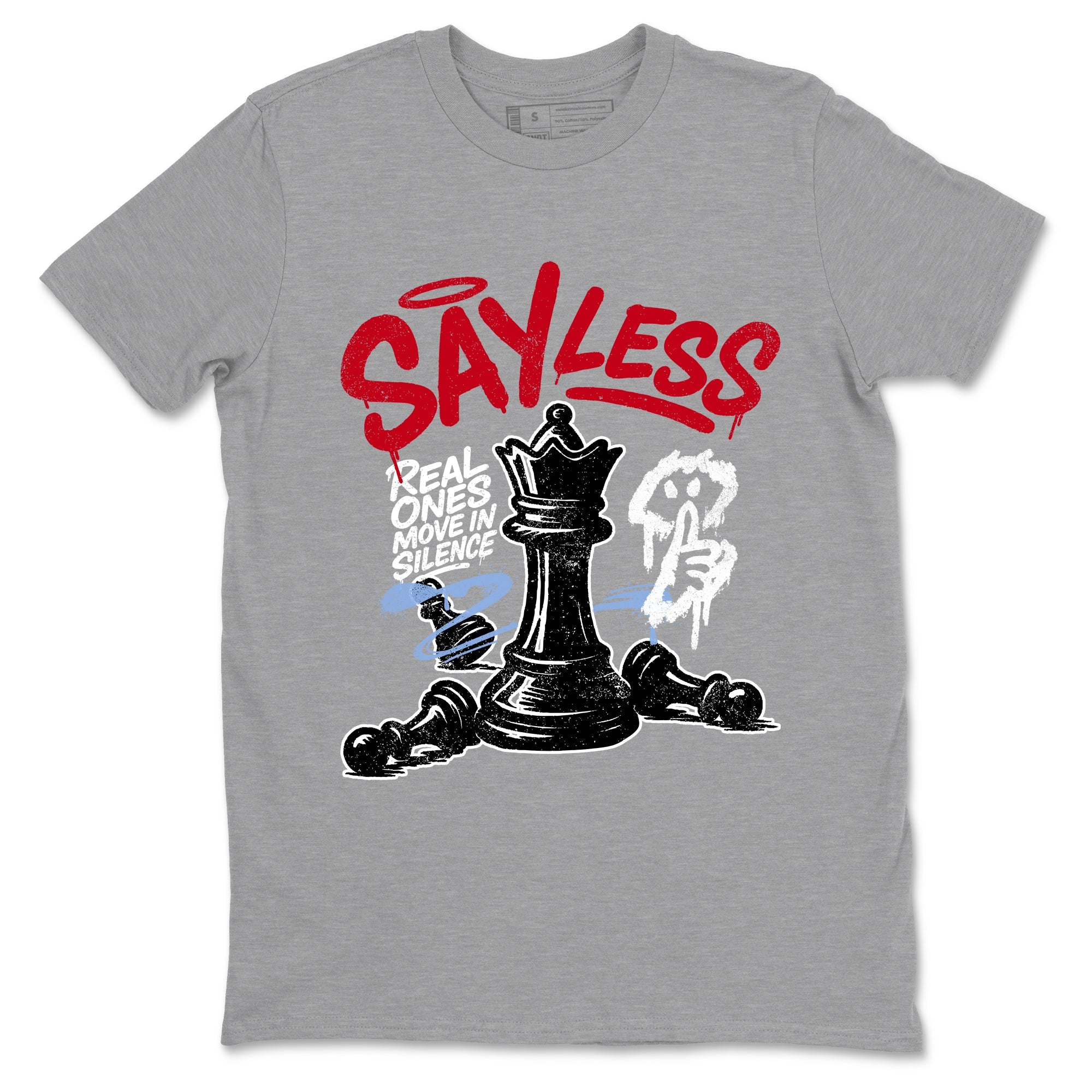 Sneaker match tees – Sneaker Tees To Match Air Jordan 5 Fire Red Shoes – Say Less Tee Heather Grey 2