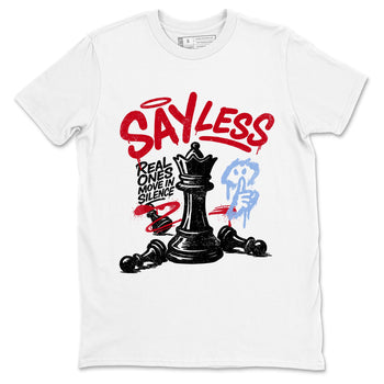 Sneaker match tees – Sneaker Tees To Match Air Jordan 5 Fire Red Shoes – Say Less Tee White 2
