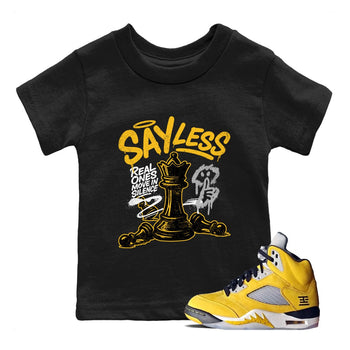 Sneaker match tees – Sneaker Tees To Match Air Jordan 5 Tokyo Shoes – Say Less Kids T-Shirt Black 1