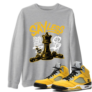 Sneaker match tees – Sneaker Tees To Match Air Jordan 5 Tokyo Shoes – Say Less Tee Heather Grey 1