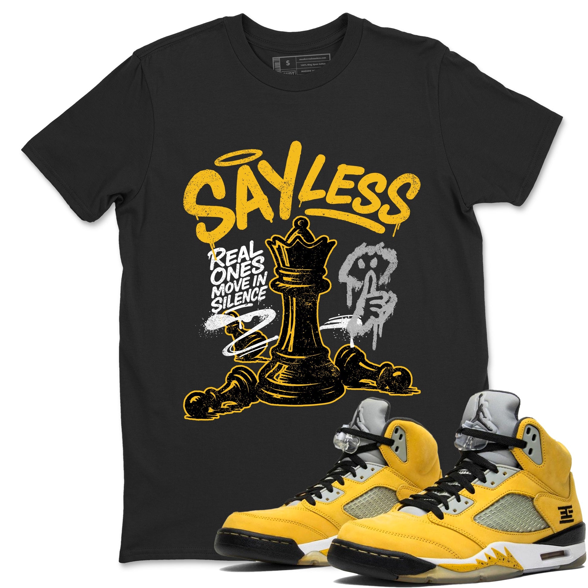 Sneaker match tees – Sneaker Tees To Match Air Jordan 5 Tokyo Shoes – Say Less Tee Black 1