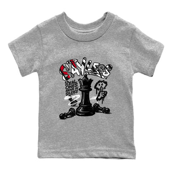 Sneaker match tees – Sneaker Tees To Match Air Jordan 8 Bunny Shoes Air Jordan 8 Bunny White and True Red – Say Less Kids T-Shirt Heather Grey 2