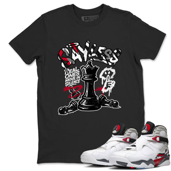 Sneaker match tees – Sneaker Tees To Match Air Jordan 8 Bunny Shoes Air Jordan 8 Bunny White and True Red – Say Less Tee Black 1