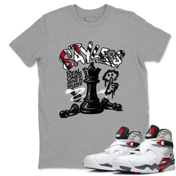 Sneaker match tees – Sneaker Tees To Match Air Jordan 8 Bunny Shoes Air Jordan 8 Bunny White and True Red – Say Less Tee Heather Grey 1