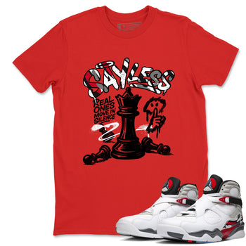 Sneaker match tees – Sneaker Tees To Match Air Jordan 8 Bunny Shoes Air Jordan 8 Bunny White and True Red – Say Less Tee Red 1