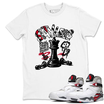 Sneaker match tees – Sneaker Tees To Match Air Jordan 8 Bunny Shoes Air Jordan 8 Bunny White and True Red – Say Less Tee White 1
