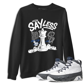 Sneaker match tees – Sneaker Tees To Match Air Jordan 9 Flint Grey Shoes – Say Less Tee Black 1