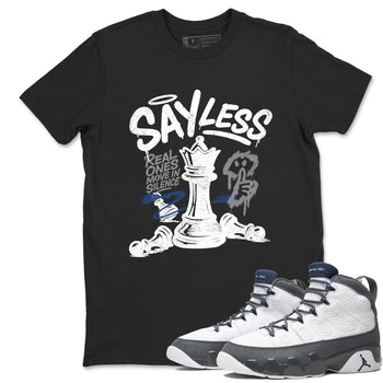 Sneaker match tees – Sneaker Tees To Match Air Jordan 9 Flint Grey Shoes – Say Less Tee Black 1