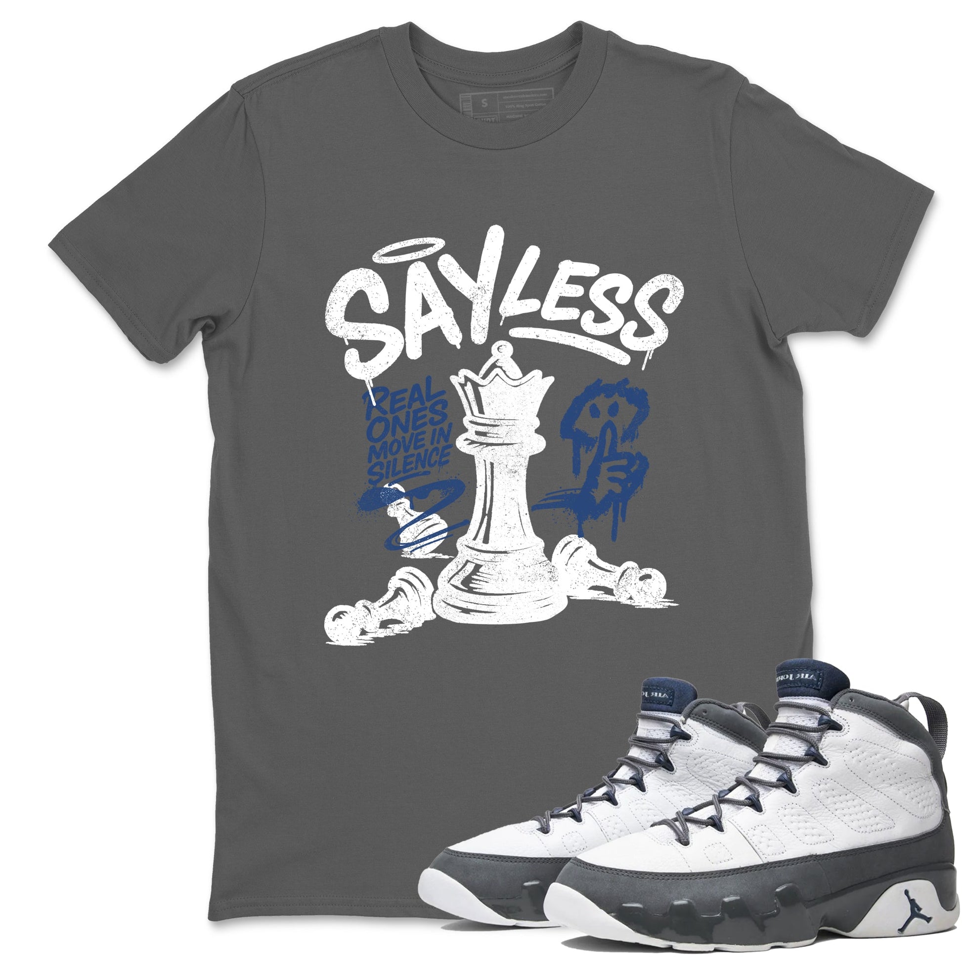 Sneaker match tees – Sneaker Tees To Match Air Jordan 9 Flint Grey Shoes – Say Less Tee Cool Grey 1