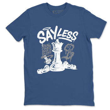 Sneaker match tees – Sneaker Tees To Match Air Jordan 9 Flint Grey Shoes – Say Less Tee Denim Blue 2