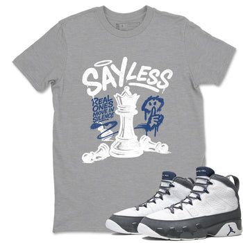 Sneaker match tees – Sneaker Tees To Match Air Jordan 9 Flint Grey Shoes – Say Less Tee Heather Grey 1