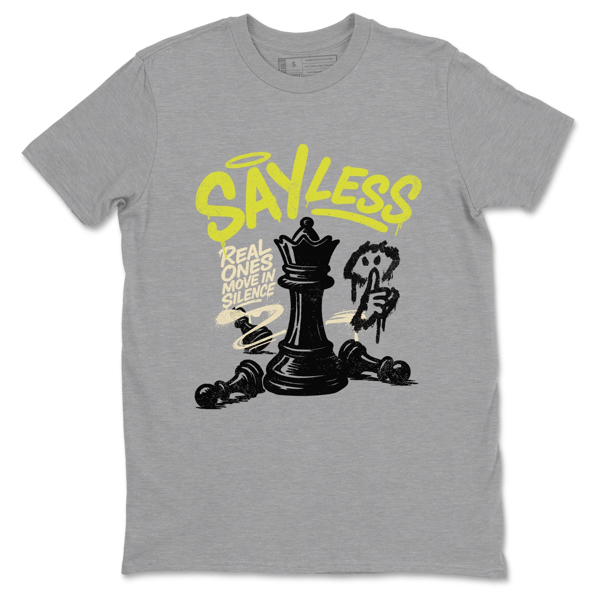 Say Less sneaker match t-shirt styled to complete your fit with the Air Max 90 Cyber sneakers, shown in Heather Grey 2.