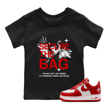 Secure The Bag SNRT Sneaker Tees Kids - Air Force 1 University Red
