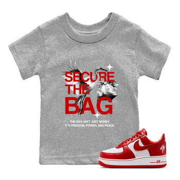 Secure The Bag SNRT Sneaker Tees Kids - Air Force 1 University Red