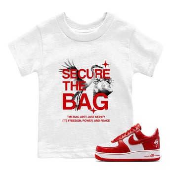 Secure The Bag SNRT Sneaker Tees Kids - Air Force 1 University Red