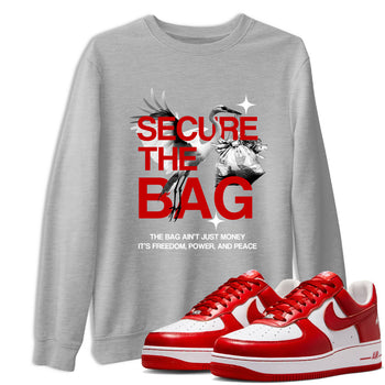 Secure The Bag SNRT Sneaker Tees - Air Force 1 University Red - SNRT Sneaker T-shirts