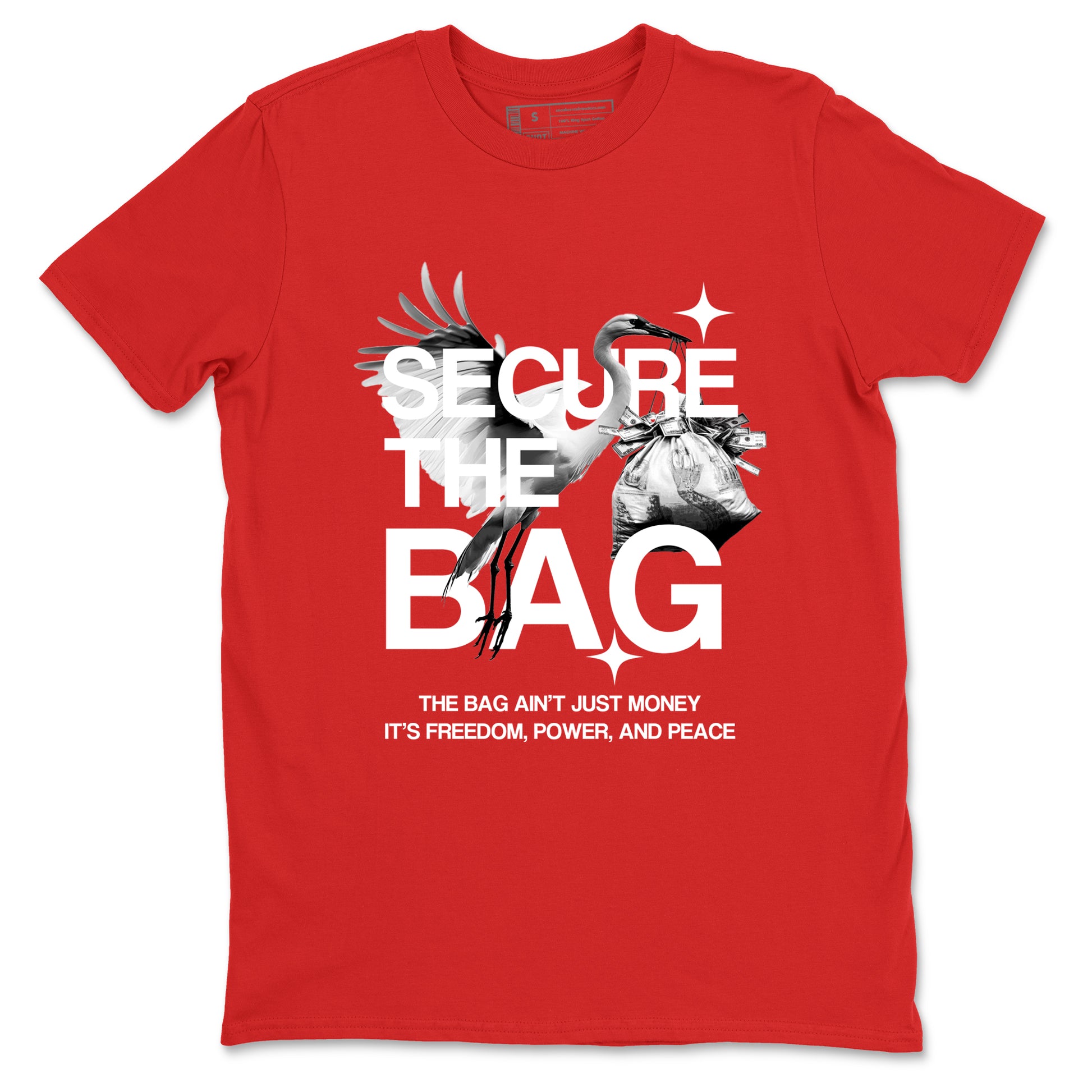 Secure The Bag SNRT Sneaker Tees - Air Force 1 University Red - SNRT Sneaker T-shirts