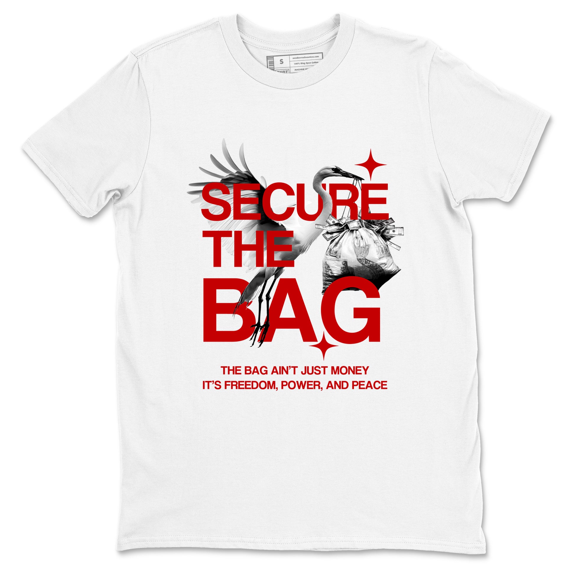 Secure The Bag SNRT Sneaker Tees - Air Force 1 University Red - SNRT Sneaker T-shirts
