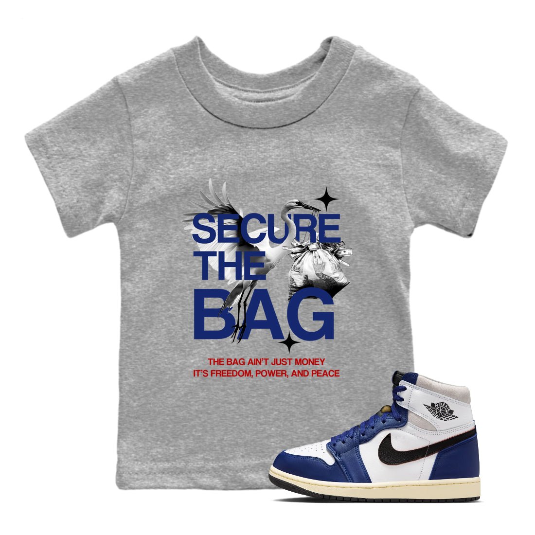 Secure The Bag SNRT Sneaker Tees Kids - Air Jordan 1 Rare Air - SNRT Sneaker T-shirts